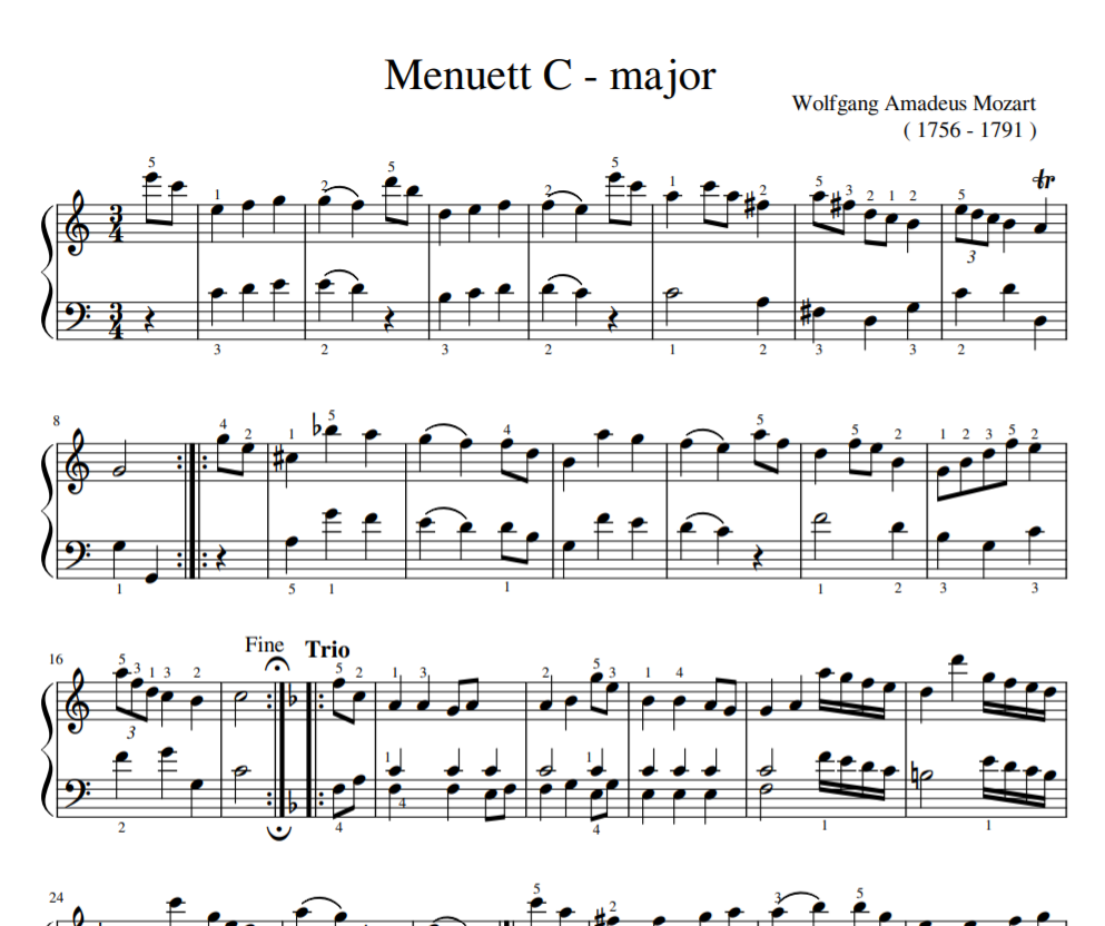 Menuett G Major